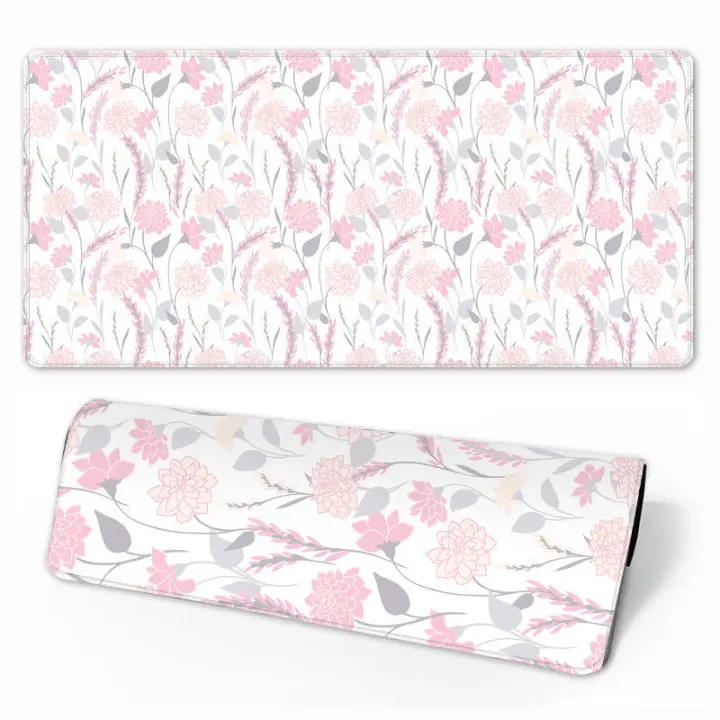 Almohadilla creativa minimalista para cuaderno, alfombrillas de goma para ratón con estampado Floral, costuras de precisión - 1