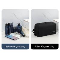 Neceser impermeable para hombre, bolsa de aseo de PU de mano de gran capacidad, bolsa de maquillaje ligera con separación de ropa seca y húmeda, para mujer y hombre - details 7