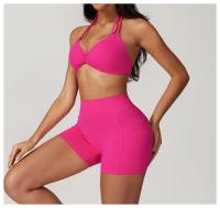 Sujetador de Yoga con cuello fruncido, ropa interior de alto impacto, Bralette acolchado de secado rápido para correr, Fitness y gimnasio - details 15