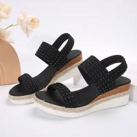 Sandalias de tacón de cuña para mujer, zapatos de verano - details 2