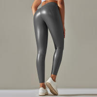 Nessaj-mallas de cuero Pu para mujer, pantalón adelgazante sexy, medias de cintura alta - details 12