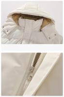 Chaqueta Térmica para Hombres Color Sólido, Desmontable con Gorra, Impermeable para Deportes al Aire Libre en Invierno - details 5