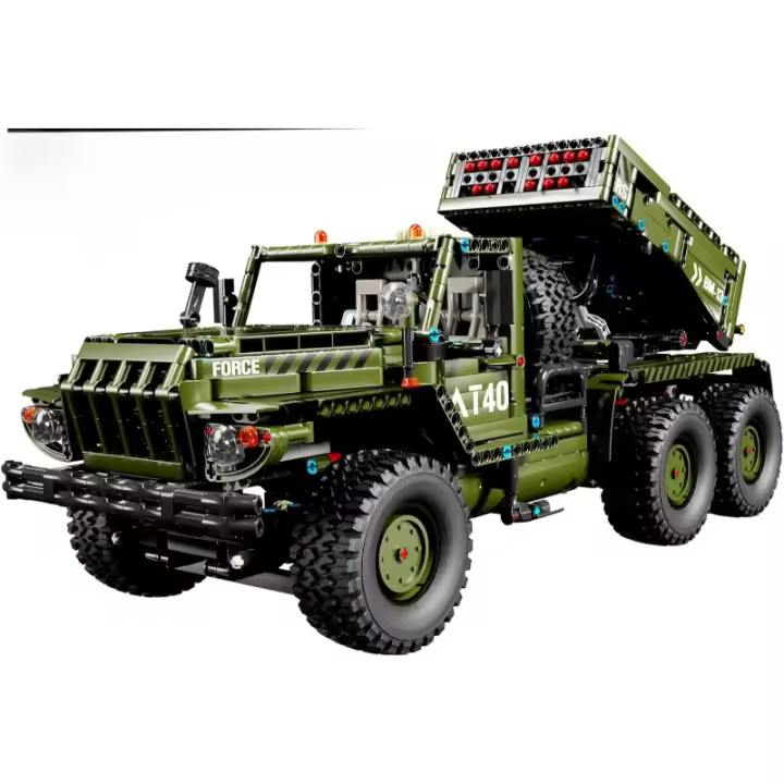 Juego de construcción de artillería de cohetes, juego de construcción de juguetes de modelo de tanque militar de la Segunda Guerra Mundial para adultos, exhibición coleccionable para el hogar de vehículos militares, regalos para niños, adolescentes y adul - 1