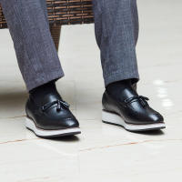 Zapatos bajos retro de cuero con borlas para hombre - details 11