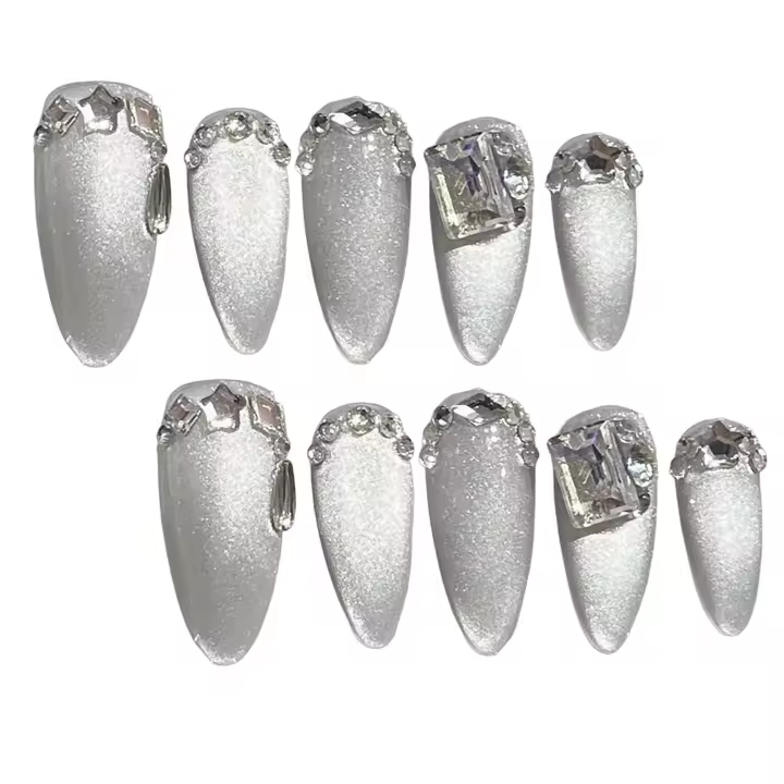 t Eye Press-On Nails, puntas de uñas removibles de larga duración, decoración de manos adecuada para fiestas temporales - 1