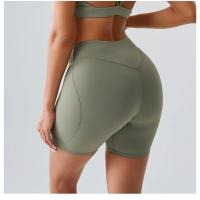 Pantalones cortos de Yoga para mujer, cintura alta, levantamiento de glúteos, entrenamiento, medias deportivas, Control de barriga, gimnasio, correr, pantalones elásticos, pantalones cortos deportivos informales - details 20