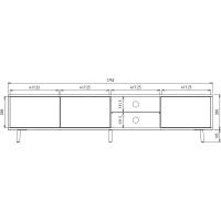 Mueble TV - 175 cm Ancho - Roble wotan - iluminación LED a Pilas - details 3