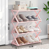 Zapatero independiente de 4 niveles, resistente, ahorro de espacio, estante de zapatos de acero plástico para armario de entrada y dormitorio - details 7