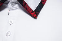Camisa de Cuadros a Rayas para Hombres Negocios Casuales con Estilo Social Material de Poliéster - details 6