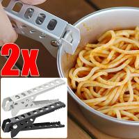 Abrazadera de sartén antiescaldaduras para acampar y senderismo, pinza para tazón, clip para olla al aire libre, accesorios de vajilla para picnic, utensilios de cocina para barbacoa y acampada - details 1