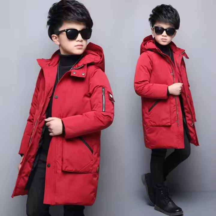 -30 grados, ropa para niños, ropa para niños, Chaqueta de algodón cálida para invierno, Abrigo con capucha, prendas de vestir exteriores gruesas para adolescentes, parka para niños - 1