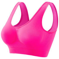Sujetador de color sólido para mujer, top deportivo para gimnasio, yoga, entrenamiento atlético, suave, acolchado - details 34