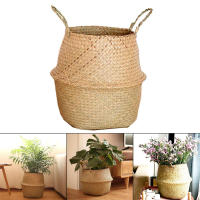 Cesta de mimbre para algas marinas, maceta colgante para flores, cesto para la ropa sucia, cesta de almacenamiento - details 5