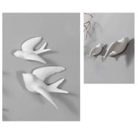 Murales de pájaros de cerámica 3D, decoraciones colgantes de pared, artesanías, adornos para el hogar, 1 unidad - details 1