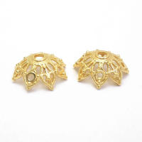 Tapas de Abalorios de Brasso Dorado 18K de Alta Calidad Accesorios de Joyería DIY para Collares y Pendientes - details 1
