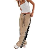 Primavera/Verano nuevos pantalones casuales elegantes sueltos de estilo deportivo de pierna recta con rayas laterales para mujer - details 4