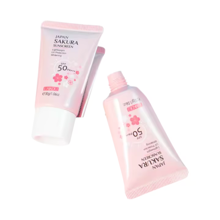 Crema de Sol SPF50 Sakura Protección Solar para Cara y Cuerpo Hidratante Resistente al Agua - 1