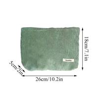 Bolsa de Cosméticos de Viaje de Pana Corduroy Organizador de Maquillaje de Gran Capacidad con Cierre de Cremallera Monedero Portátil para Mujeres - details 0