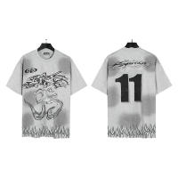 Camiseta Deportiva de Algodón Puro para Hombres Estilo Básico Casual de Verano con Impresión Adicional en la Parte Delantera - details 14