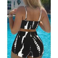 2025 Bikini traje de baño con cordón mujeres pantalones cortos de cintura alta traje de baño femenino acolchado traje de baño natación ropa de playa verano - details 5