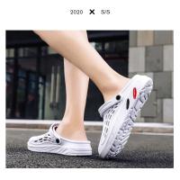 Sandalias ligeras de EVA para hombre, zapatos informales con agujeros, zuecos para amantes del jardín en casa, zapatillas planas de playa al aire libre, talla grande 49 - details 18