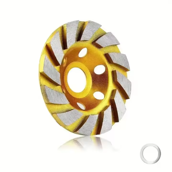 Rueda de Molienda de Diamante Turbo de Concreto 4 Pulgadas, 12 Segs, Resistente al Desgaste para Amoladora Angular - 1
