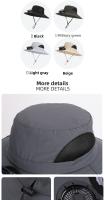Nuevo gorro de ventilador solar, sombrero de verano para escalar montañas al aire libre, protección solar y sombreado para pesca, aire acondicionado, sombrero de pescador - details 4