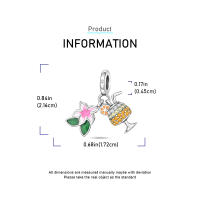 Colgante con cuentas de plata de ley 925, colgantes de flores con copa de cóctel, pulsera Original para hacer joyas, regalo del Día de San Valentín - details 5