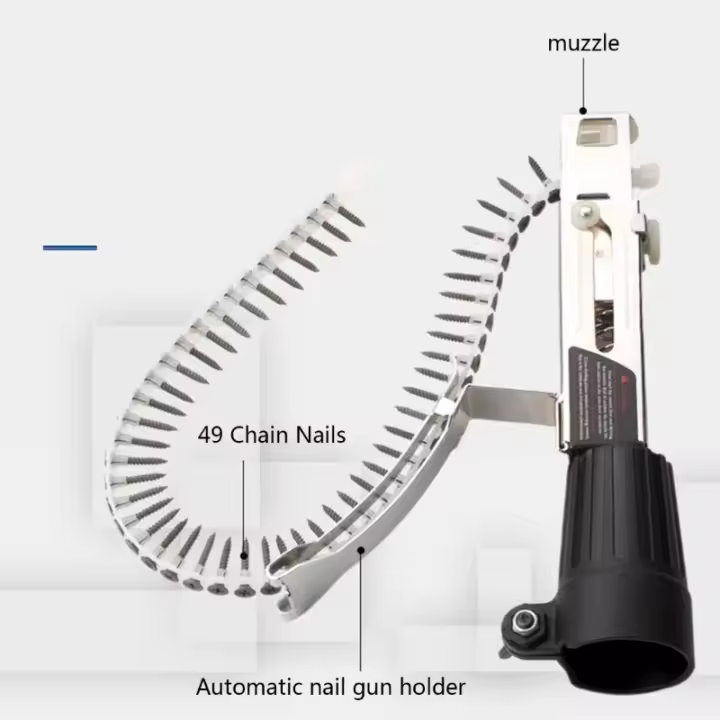 Pistola de Tornillos Automática Adaptador de Cabezal para Herramienta de Carpintería Eléctrica Kit de Tornillos de Cadena M4YD - 1