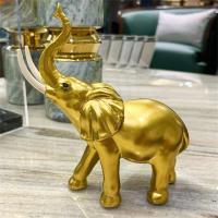 Estatuilla de esculturas de animales para decoración del hogar, elefante de la suerte, estatua de resina, adorno para manualidades, decoración de habitación, regalo de Navidad DIY - details 5