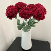 Flor de simulación de elegancia moderna, decoración del hogar, mesa de comedor, rosa de punto, ramo individual, flor Artificial de boda, 1 unidad - details 5