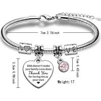 Pulsera de acero inoxidable con etiqueta y letras de acero, la más vendida en Italia. - details 1