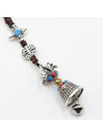 LLavero de campana de Vajra budista tibetana para hombre y mujer, colgante de joyería hecho a mano, cordón, campana de mano, cuerda tejida, colgadores de coche - details 13