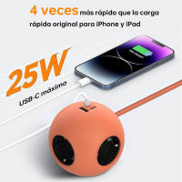 Enchufe multifunción con salida de corriente Enchufe europeo Adaptador de corriente para el hogar y la oficina de 3680 W con protección contra sobrecargas y salida estándar, tanto tipo C como USB están disponibles - details 1