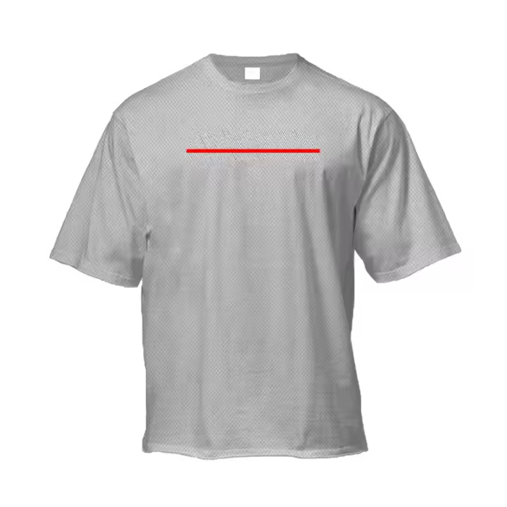 Oversized Gym Fitness T-shirt Mens Dropped Shoulder Short Sleeve Casual T Shirt Summer Mesh Breathable Loose Basketball Jersey - 1