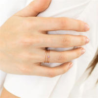 EManco-Anillo de piedra natal de acero inoxidable 316 Color dorado estilo Simple de moda para mujer regalo de fiesta y Festival - details 4