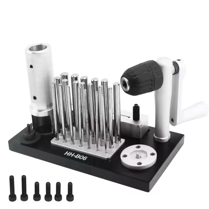 Máquina manual profesional para hacer anillos de salto, herramienta de trefilado de alambre de acero inoxidable con 20 mandriles de 2,5 mm a 12 mm para hacer joyas, bobinado, herramienta de precisión de manivela manual - 1