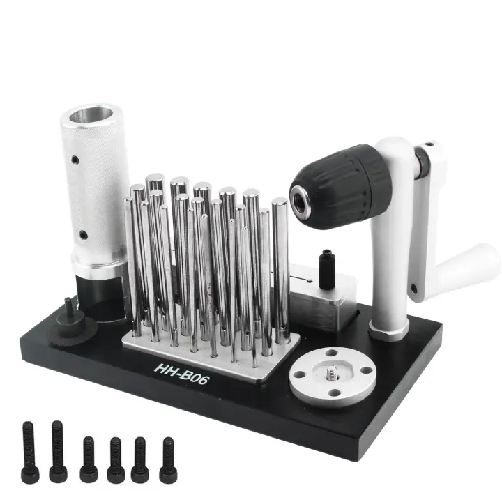 Máquina manual profesional para hacer anillos de salto, herramienta de trefilado de alambre de acero inoxidable con 20 mandriles de 2,5 mm a 12 mm para hacer joyas, bobinado, herramienta de precisión de manivela manual - 1