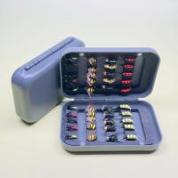 40/102 Uds Kit de moscas para pesca con mosca Surtido de moscas Señuelo de pesca de lubina y trucha con caja para moscas con moscas secas/húmedas Cebos artificiales para moscas Ninfas Streamers Popper Worms - details 4