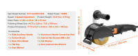 SucceBuy Máquina pulidora, pulidora de metal eléctrica de 1200 W y 6 velocidades, 4 ruedas - details 6