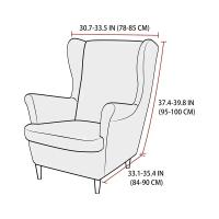 Funda Nórdica para Silla Diseño de Alas Sólido, Fundas Elásticas para Sillones, Fundas de Sofá Relajantes Extraíbles con Fundas para Cojines de Asiento - details 1