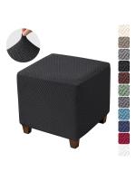 Cubierta de Taburete Ottoman Cuadrado Diseño Elástico Cubiertas de Pies de Jacquard - details 9