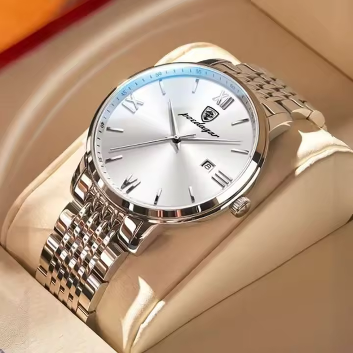 Reloj Deportivo de Cuarzo Automático Correa de Cuero Resistente al Agua Luminoso - 1