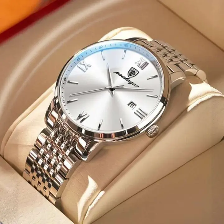 Reloj Deportivo de Cuarzo Automático Correa de Cuero Resistente al Agua Luminoso - 1