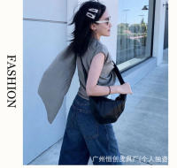 Croissant Design Lazy Dumpling Bolso cruzado genuino para mujer con cintura en el pecho - details 8