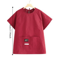 Delantal de manga corta impermeable y duradero, delantal de cocina a prueba de aceite de Color sólido, delantal de cocina suave y cómodo para comedor - details 0