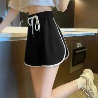 Novedad de verano, pantalones cortos de pierna ancha holgados e informales adelgazantes, cintura elástica de cintura alta de ajuste cómodo y versátil para mujer - details 2