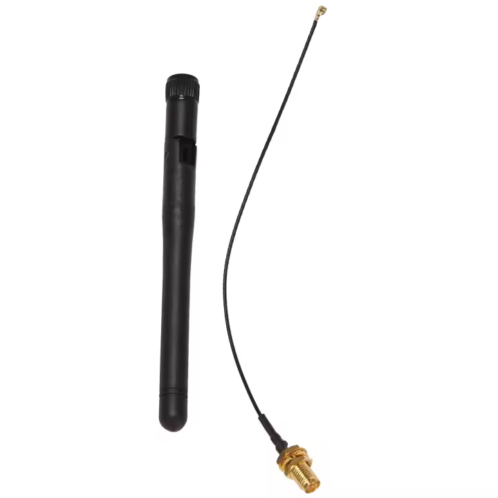 Antena de 433Mhz 5Dbi GSM RP-SMA enchufe de goma impermeable Lorawan antena + IPX a SMA extensión de Cable pequeño - 1