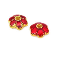 Tapetes de Flores de Brasso Dorado 18K 30PCS Accesorios de Joyería DIY de Alta Calidad - details 13