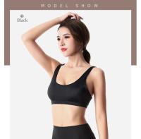 Sujetador deportivo para mujer, Push Up, sin aros, acolchado, entrecruzado, con tiras, para correr, entrenamiento de gimnasia, entrenamiento, ropa interior de Yoga, Tops cortos - details 10